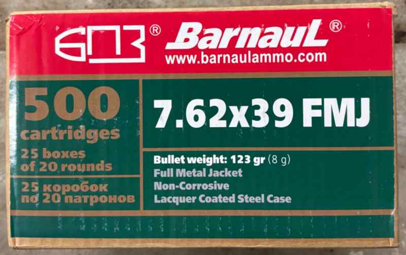 Barnaul 7.62x39 500 Round Case