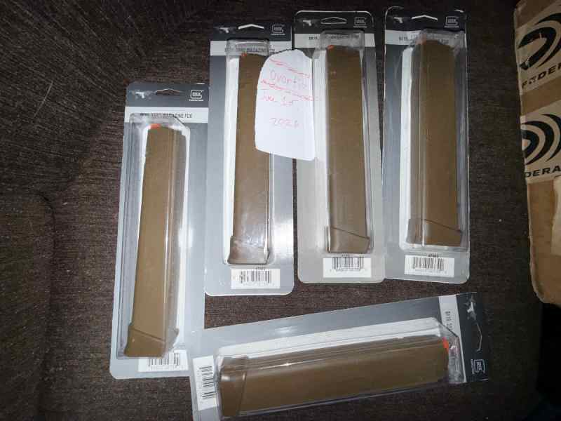 Glock OEM 33 round mags FDE 9mm