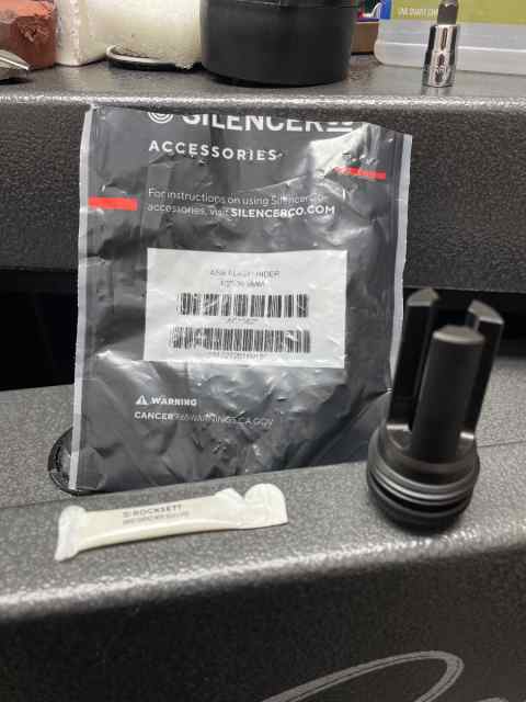 New Silencerco ASR flash hider 1/2-36 9mm