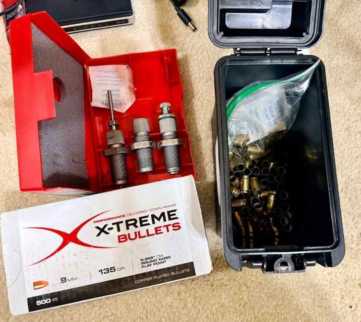 357 Sig reloading supplies: dies, brass, bullets