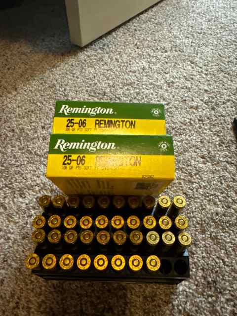 .25-06 100 Gr Remington Core-Lokt ammunition